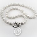 Davidson College Pearl Necklace with Sterling Silver Charm - Image 1