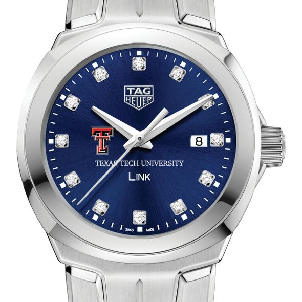 Texas Tech Women's TAG Heuer Link with Blue Diamond Dial
