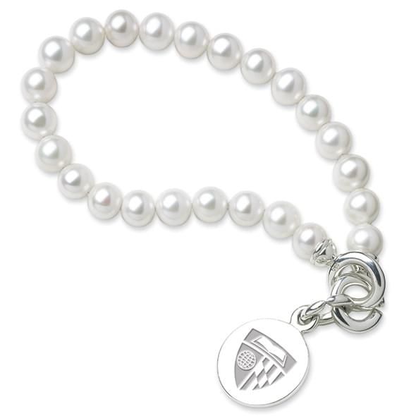 Johns Hopkins Pearl Bracelet with Sterling Silver Charm - Image 1