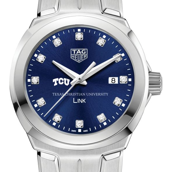 Texas Christian University Women's TAG Heuer Link with Blue Diamond Dial