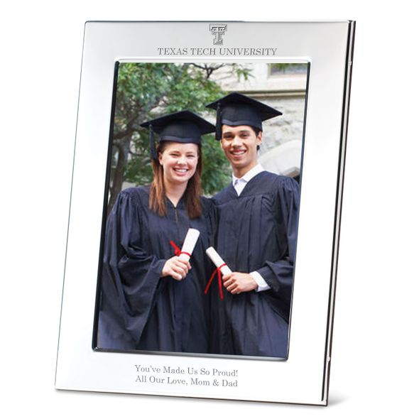 Texas Tech Polished Pewter 5x7 Picture Frame - Image 1