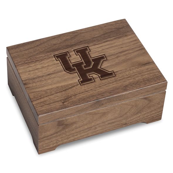 University of Kentucky Solid Walnut Desk Box - Image 1
