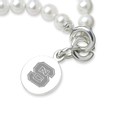 NC State Pearl Bracelet with Sterling Silver Charm - Image 2