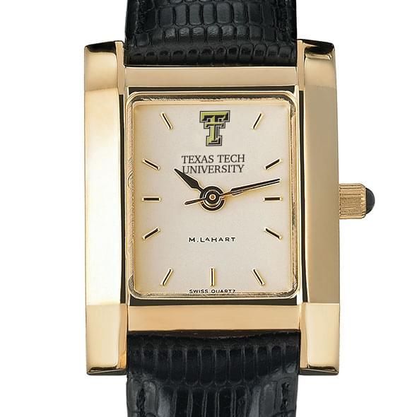 Texas Tech Women's Gold Quad with Leather Strap