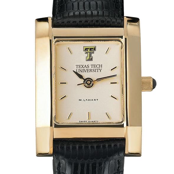 Texas Tech Women's Gold Quad with Leather Strap