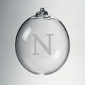 Northwestern Glass Ornament by Simon Pearce - Image 1