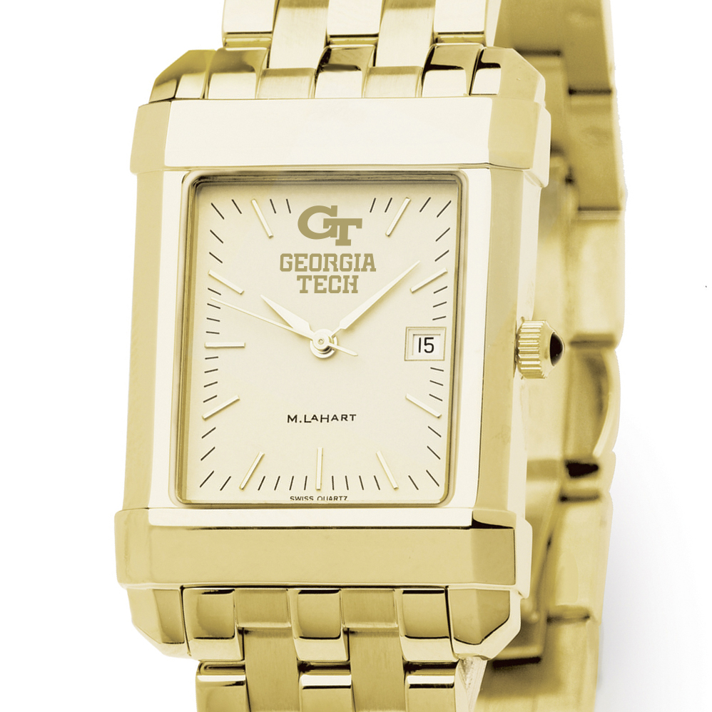 Georgia Tech Men's Gold Quad Watch with Bracelet