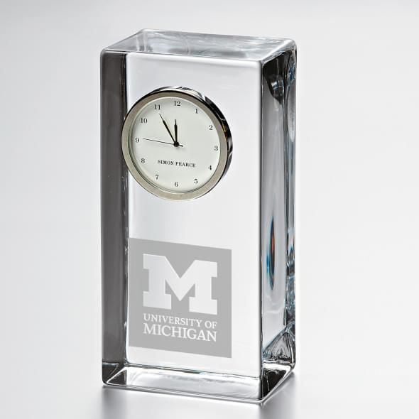 Michigan Tall Glass Desk Clock by Simon Pearce - Image 1