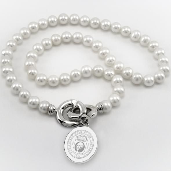 George Washington Pearl Necklace with Sterling Silver Charm - Image 1