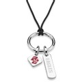 Boston College Silk Necklace with Enamel Charm & Sterling Silver Tag - Image 2