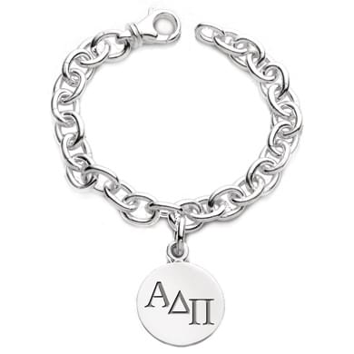 Alpha Delta Pi Sterling Silver Charm Bracelet