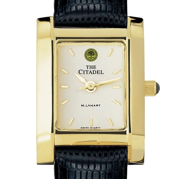 Citadel Women's Gold Quad Watch with Leather Strap