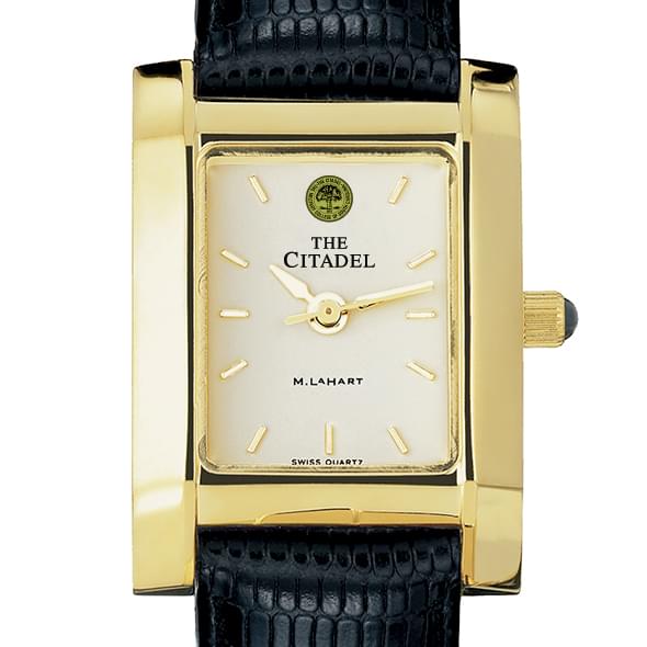 Citadel Women's Gold Quad Watch with Leather Strap