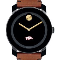 University of Arkansas Men's Movado BOLD with Brown Leather Strap