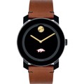 University of Arkansas Men's Movado BOLD with Brown Leather Strap - Image 2