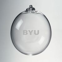 BYU Glass Ornament by Simon Pearce