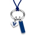 Villanova University Silk Necklace with Enamel Charm & Sterling Silver Tag - Image 1