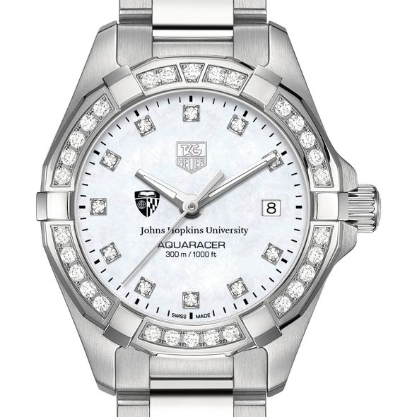 Johns Hopkins University W's TAG Heuer Steel Aquaracer with MOP Dia Dial & Bezel