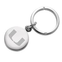 University of Miami Sterling Silver Insignia Key Ring