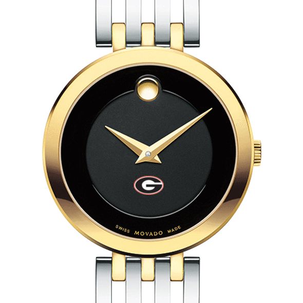 University of Georgia Women's Movado Esparanza Two-Tone Museum with Bracelet