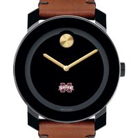 Mississippi State Men's Movado BOLD with Brown Leather Strap