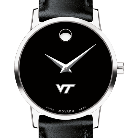 Virginia Tech Women's Movado Museum with Leather Strap