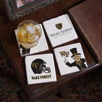 Wake Forest Logos Marble Coasters