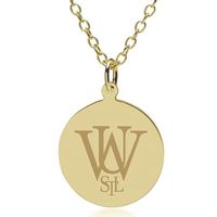 WashU 18K Gold Pendant & Chain