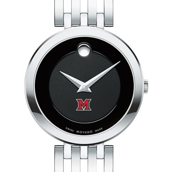 Miami University Women's Movado Esparanza Stainless Steel Museum with Bracelet