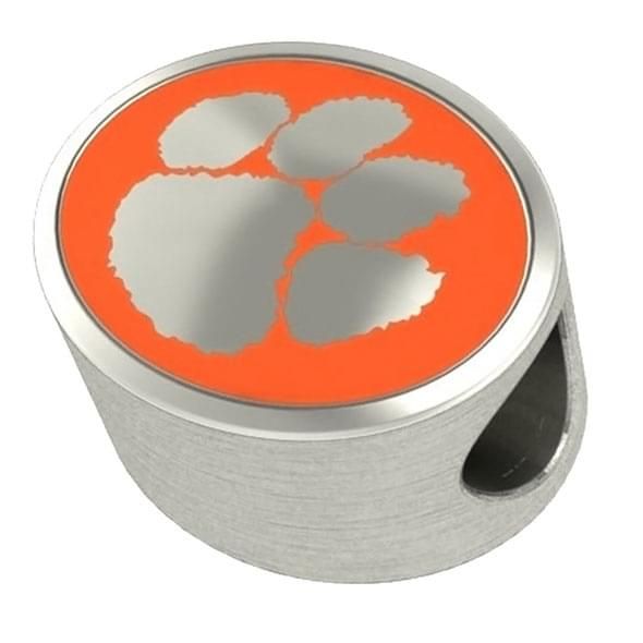 Clemson Enameled Bead in Color