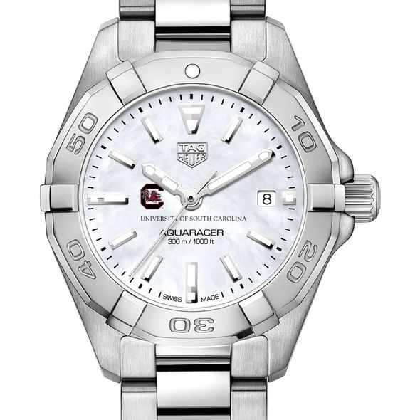 University of South Carolina Women's TAG Heuer Steel Aquaracer w MOP Dial