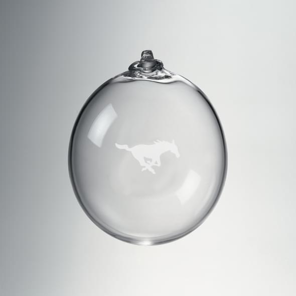 SMU Glass Ornament by Simon Pearce