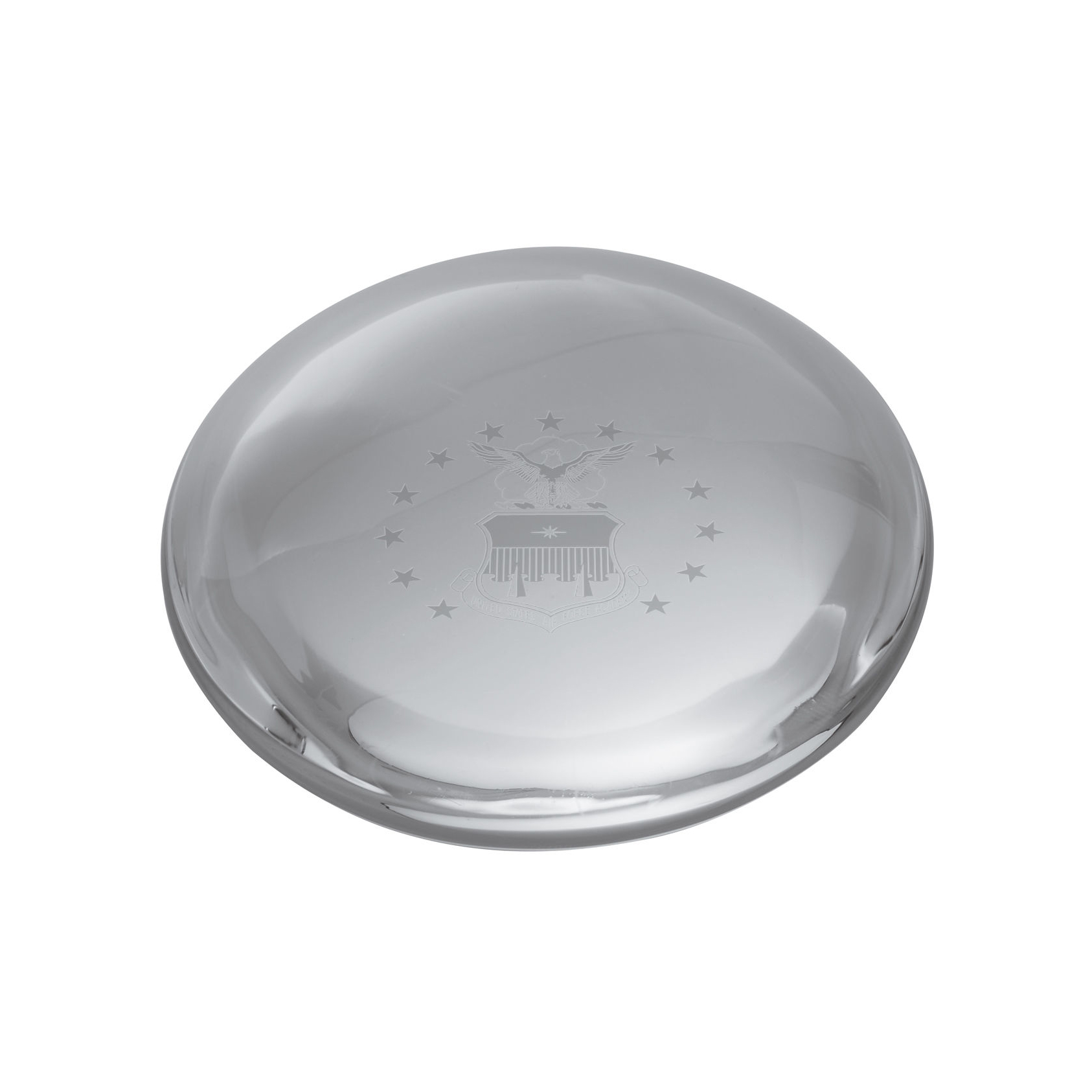 USAFA Glass Dome Paperweight by Simon Pearce