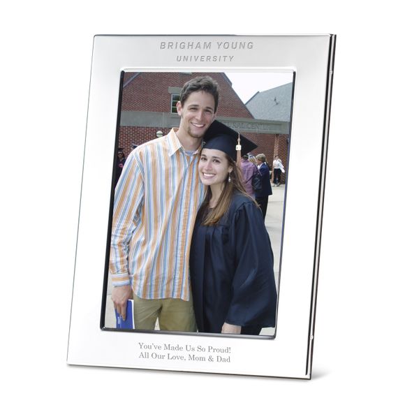 BYU Polished Pewter 5x7 Picture Frame - Image 1