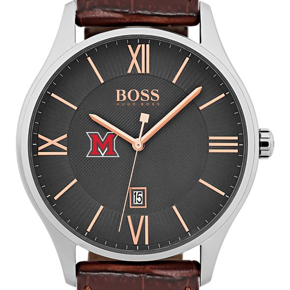 Miami University Men's BOSS Classic with Leather Strap from M.LaHart