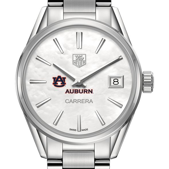 Auburn University Women's TAG Heuer Steel Carrera with MOP Dial - Image 1