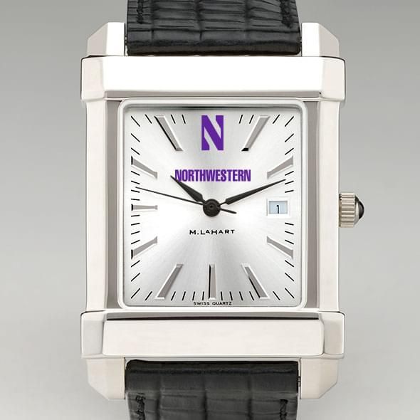 Northwestern Men's Collegiate Watch with Leather Strap - Image 1