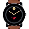 Southern Methodist University Men's Movado BOLD with Brown Leather Strap - Image 1