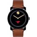 Southern Methodist University Men's Movado BOLD with Brown Leather Strap - Image 2