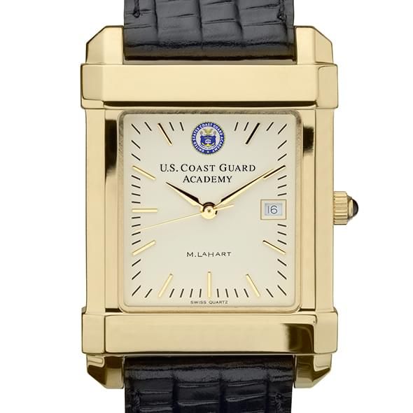 USCGA Men's Gold Quad with Leather Strap - Image 1