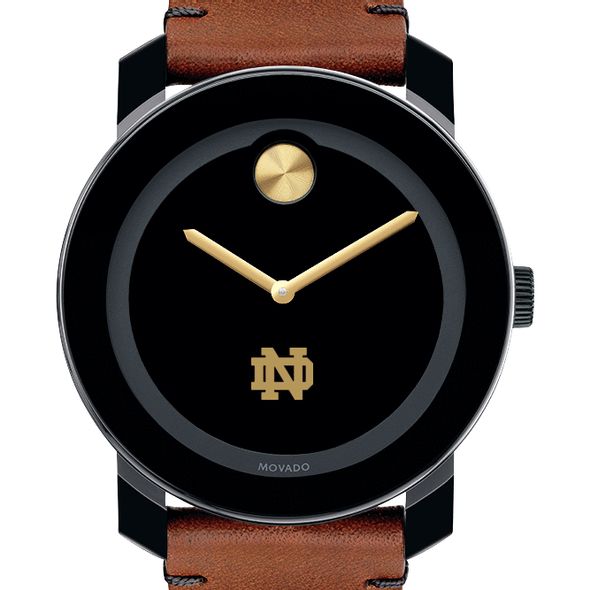 University of Notre Dame Men's Movado BOLD with Brown Leather Strap - Image 1