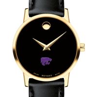 Kansas State Women's Movado Gold Museum Classic Leather