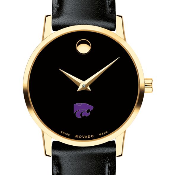 Kansas State Women's Movado Gold Museum Classic Leather - Image 1