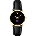 Kansas State Women's Movado Gold Museum Classic Leather - Image 2