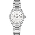 click to view St. John's University Women's TAG Heuer Steel Carrera with MOP Dial & Diamond Bezel - Image 2