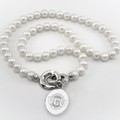 VCU Pearl Necklace with Sterling Silver Charm - Image 1