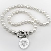 VCU Pearl Necklace with Sterling Silver Charm