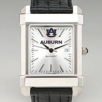 Auburn Men's Collegiate Watch with Leather Strap