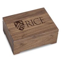 Rice University Solid Walnut Desk Box