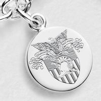 Military Academy Pendant in Football Jewel Tie 925 Sterling Silver with Gold-Toned U.S